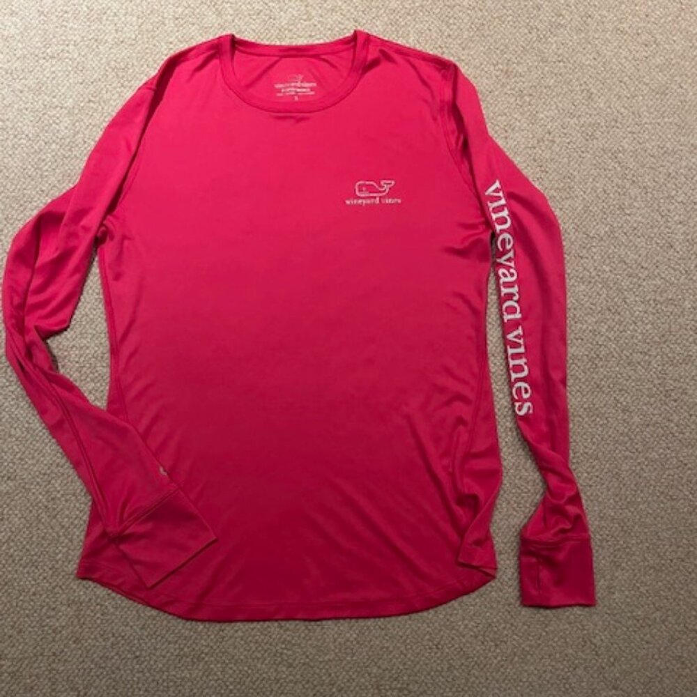 Vineyard Vines, Women's Small, Performance Long Sleeve Shirt, Pink